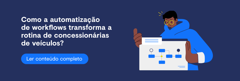 Banner com texto Como a automatização de workflows transforma a rotina de concessionárias