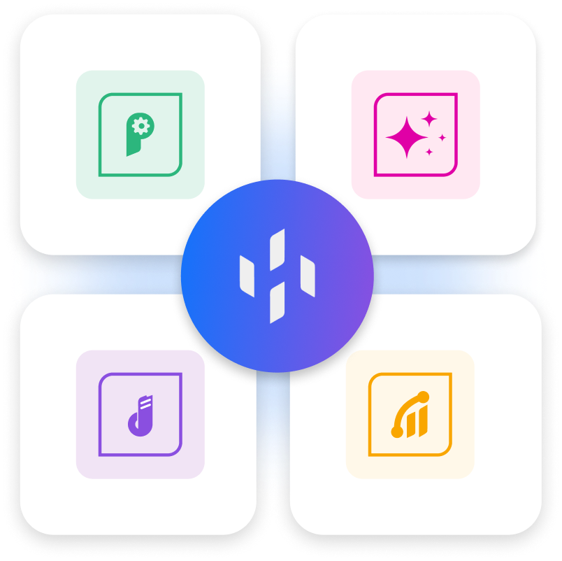 Matriz de 4 pilares com o logo Holmes no centro