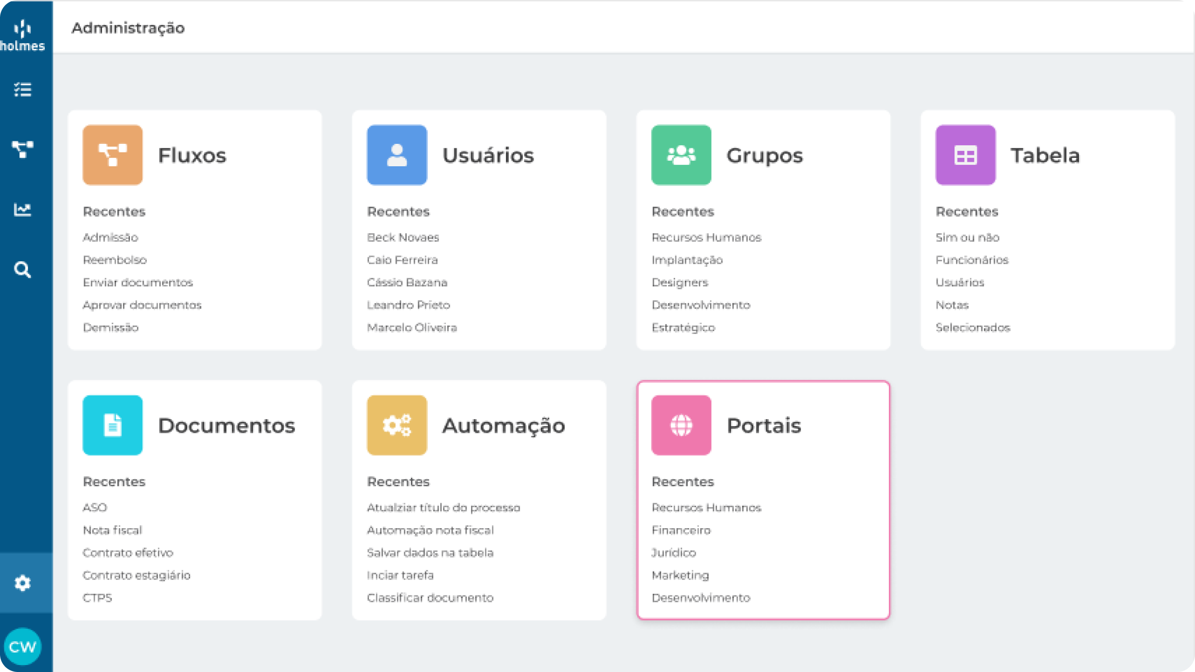 Imagem de Demonstração do Portal