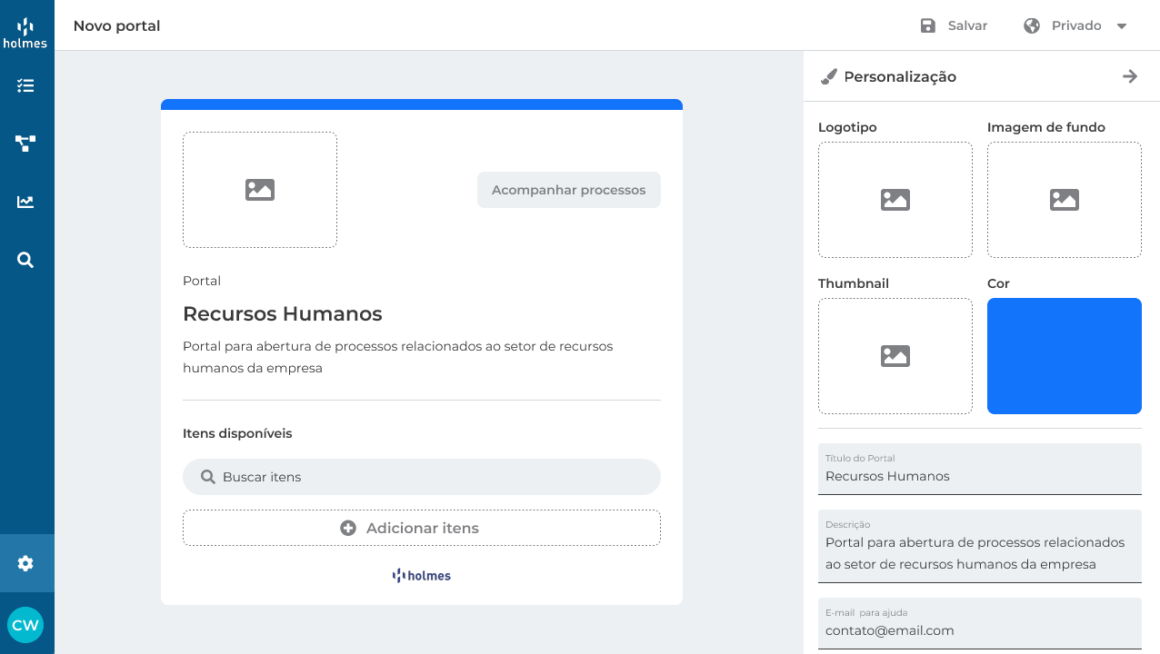 Imagem de Demonstração do Portal
